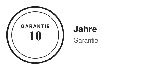 10 Jahre Garantie